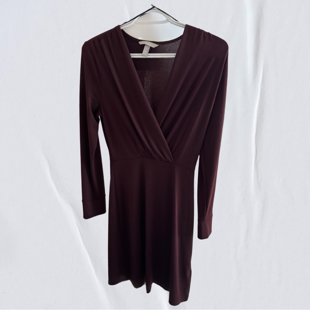 H&M Burgundy Wrap Dress